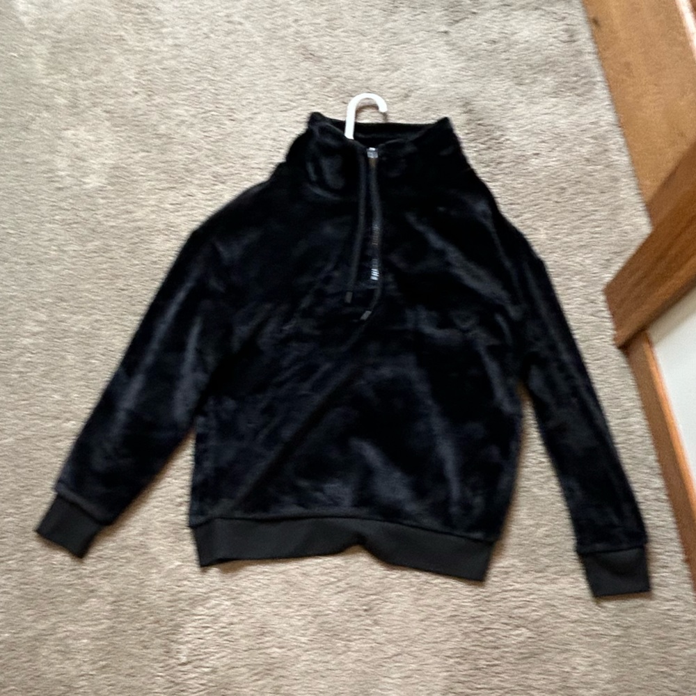 Black warm sweater perfect for winter and fun in the snow non water proof